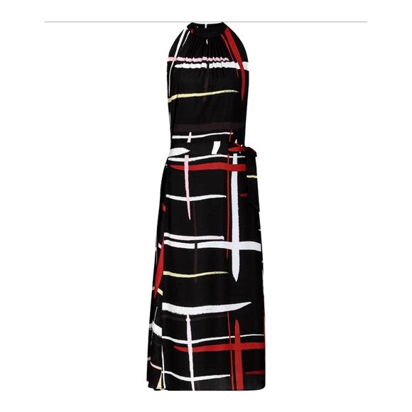 NWOT Reiss Lava Abstract High Neck Midi Dress 6 - Picture 8 of 11